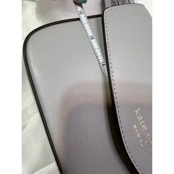 Kate Spade Sadie Envelope Crossbody Platinum Saffiano Leather Chic Minimalist - Picture 5 of 11